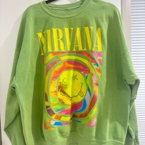 Urban Outfitters Green Nirvana Sweatshirt